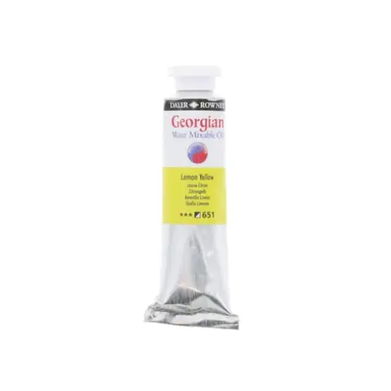 Daler-Rowney&reg; Georgian Water Mixable Oil Paint, 37mL 651 Lemon Yellow {1}