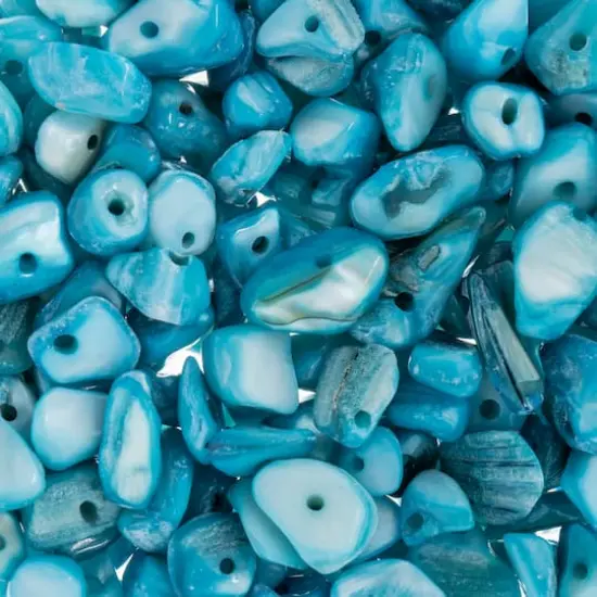 John Bead Natural Stone Chip Beads, 100g Aquamarine {1}