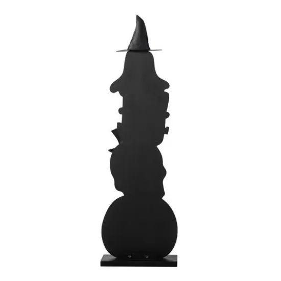 Glitzhome&reg; 36" Halloween Wood Stacked Ghost, Frankenstein, Skull & Pumpkin Porch D&eacute;cor {8}
