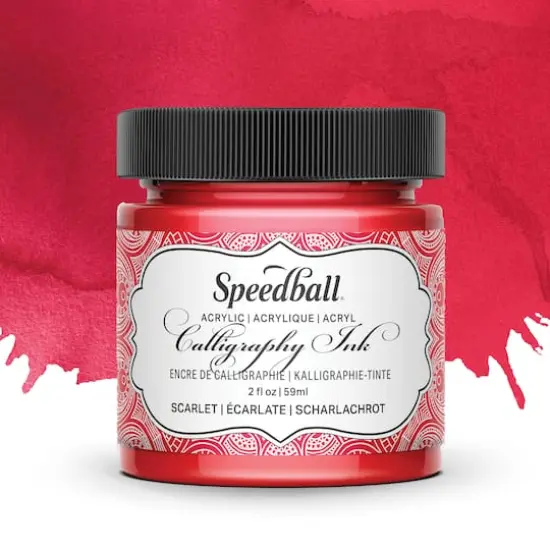 Speedball&reg; 2oz. Scarlet Calligraphy Ink {1}