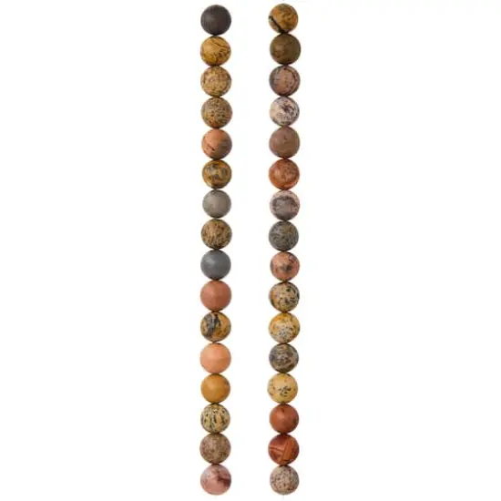 Brown Artistic Jasper Round Beads, 8mm by Bead Landing&trade; {4}