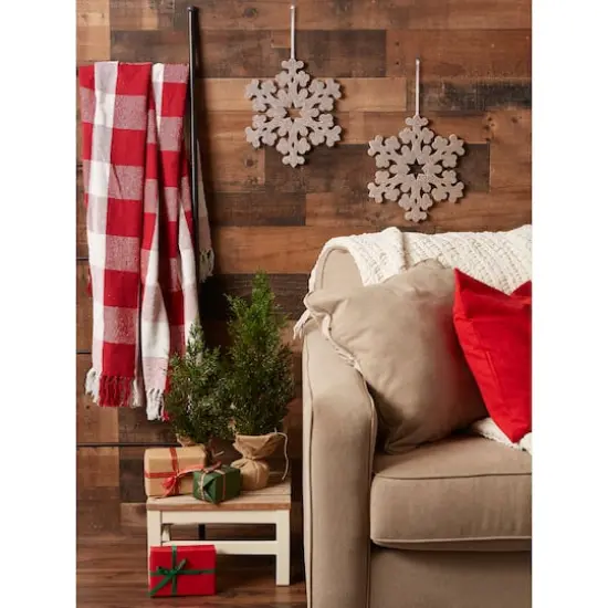 DII&reg; Gold Hanging Foam Snowflake Set {6}