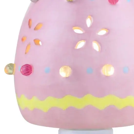 Mr. Cottontail Pink Ceramic Easter Egg Nightlight {6}