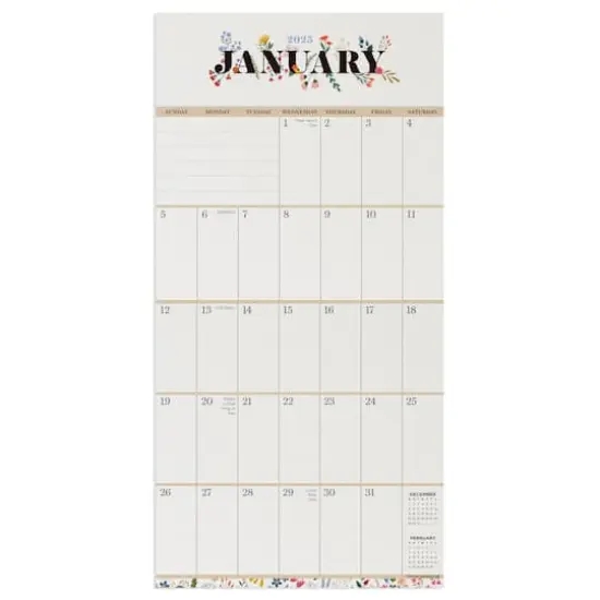 TF Publishing 2025 Big Grid-Floral Mini Calendar {5}
