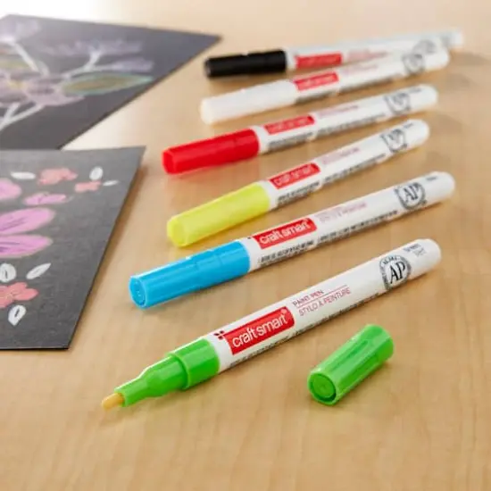 Basic Medium Line 6 Color Paint Pen Set by Craft Smart&reg; {3}