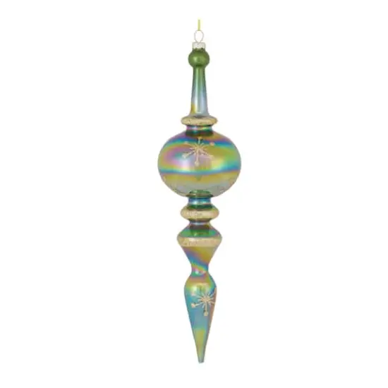 4ct. 13" Iridescent Glass Finial Drop Ornaments {4}