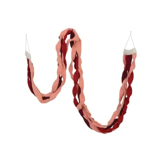 Hello Honey&reg; 76" Pink & Red Wool Felt Ribbon Garland {4}