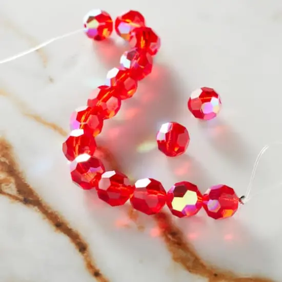 Preciosa Glass Crystal Round Beads, 8mm by Bead Landing&trade; Light Siam AB {3}