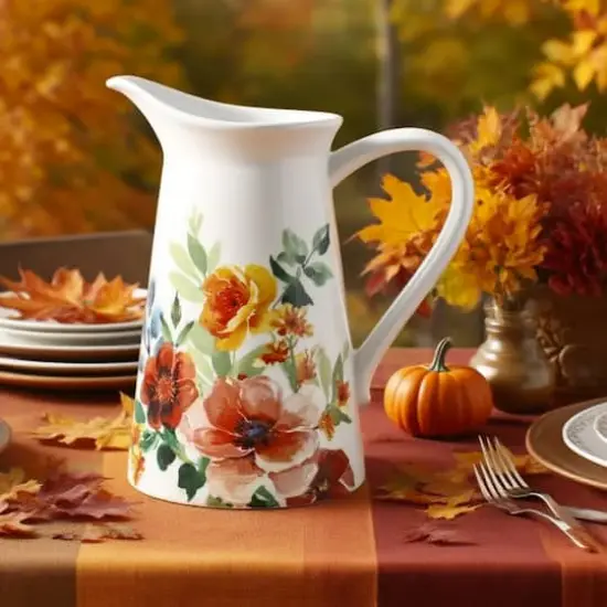 54oz. Fall Floral Ceramic Pitcher by Ashland&reg; {5}