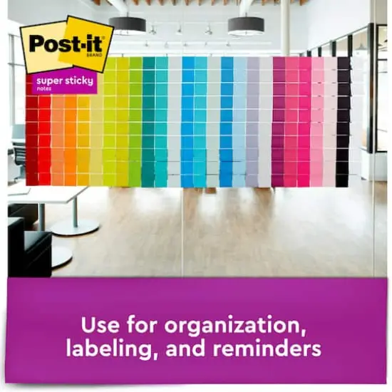 Post-it&reg; 3" x 3" Super Sticky Notes, 5 Pack Electric Blue {4}