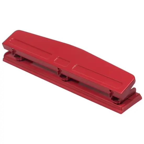 JAM Paper Metal 3-Hole Punch Red {1}