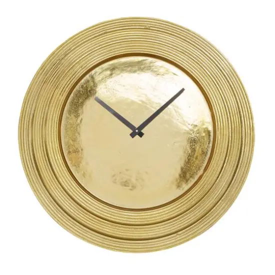24" Aluminum Coastal Wall Clock Gold {1}
