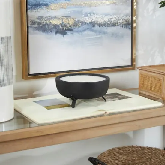 Sauvignon Blanc Scented 3-Wick Candle in Black Tripod Bowl {8}