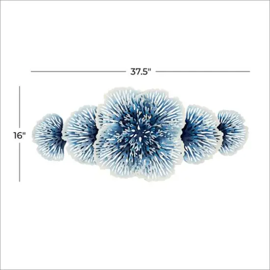 38" Blue Metal Contemporary Wall D&eacute;cor {6}