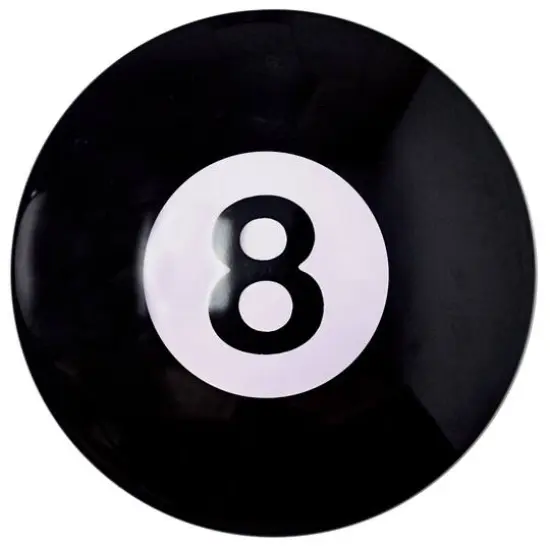 Eight-Ball Dome Metal Sign {4}