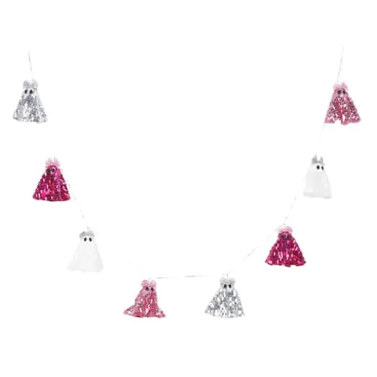 6ft. White & Hot Pink Disco Ghost Garland by Ashland&reg; {1}