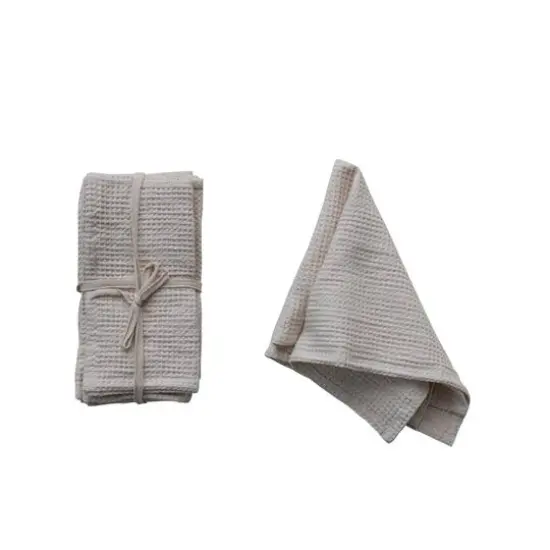 Hello Honey&reg; Woven Linen & Cotton Waffle Dinner Napkins, 4ct. Cream {1}