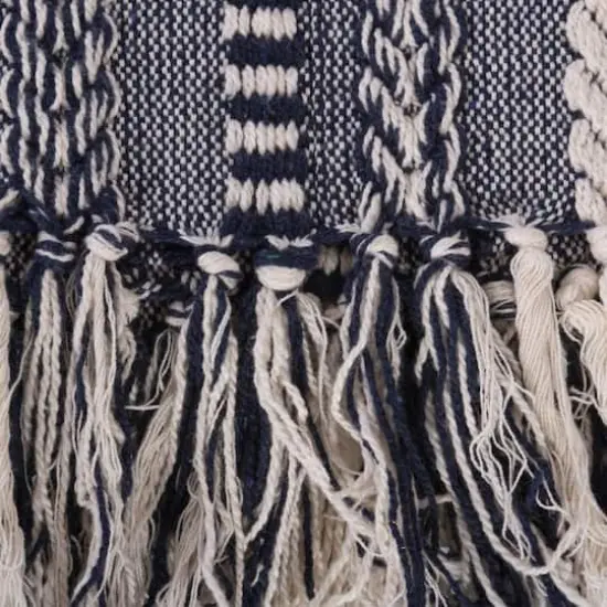 DII&reg; Navy Braided Stripe Throw {3}