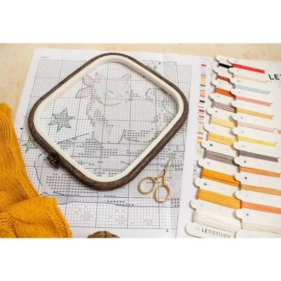 LetiStitch Eating Sleeping Stretching Counted Cross Stitch Kit {6}