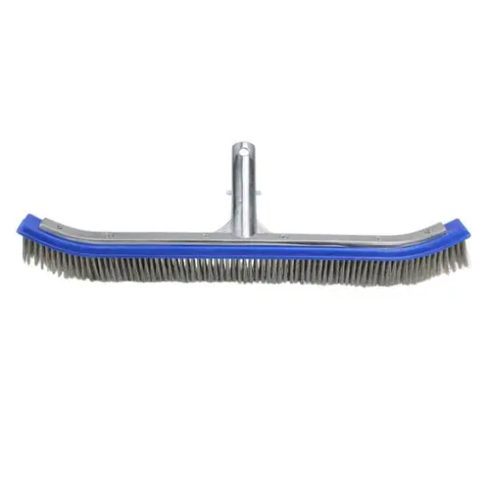 18" Blue Stainless Steel Concrete Pool Floor & Wall Algae Brush Head {3}