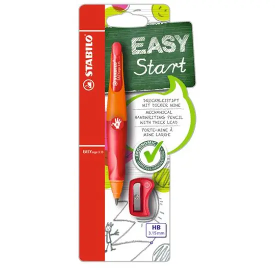 Stabilo&reg; EASYergo Orange & Red Right-Handed Mechanical Pencil {1}