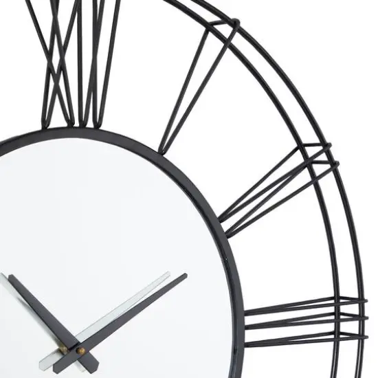30" Glam Wall Clock Black {4}