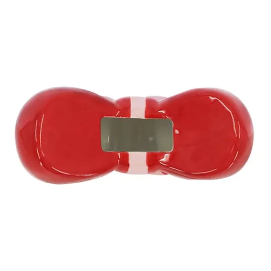 8" Pink Stripe Bow Ceramic Container by Ashland&reg; {4}