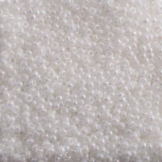 Miyuki&reg; 11/0 Glass Seed Beads, 22g White Pearl AB {1}