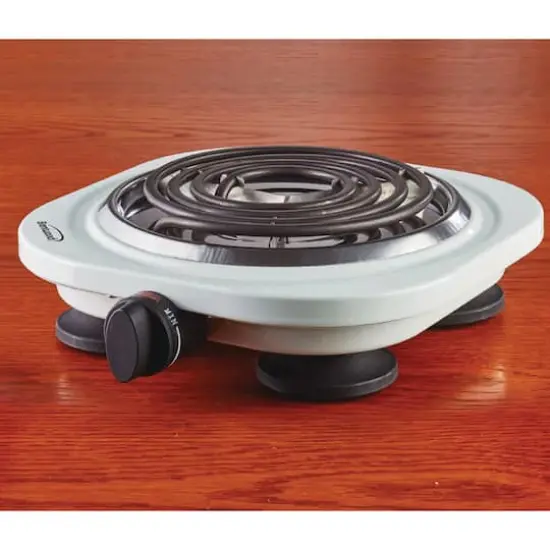 Brentwood White 1000W Double Electric Burner {12}