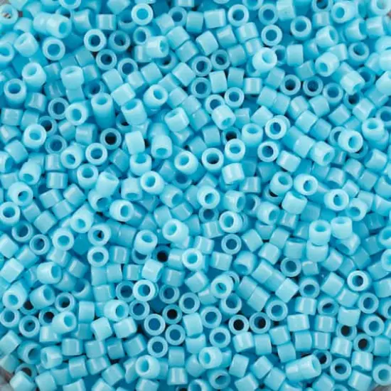 John Bead 11/0 Miyuki Delica Glass Seed Beads, 5g Light Blue Opaque {1}