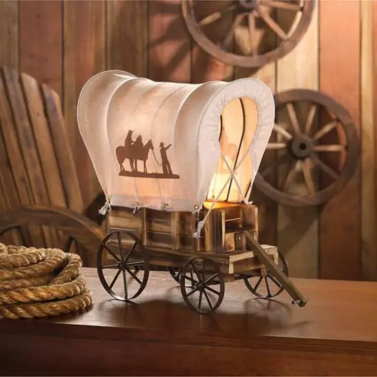 13" Western Wagon Table Lamp {4}