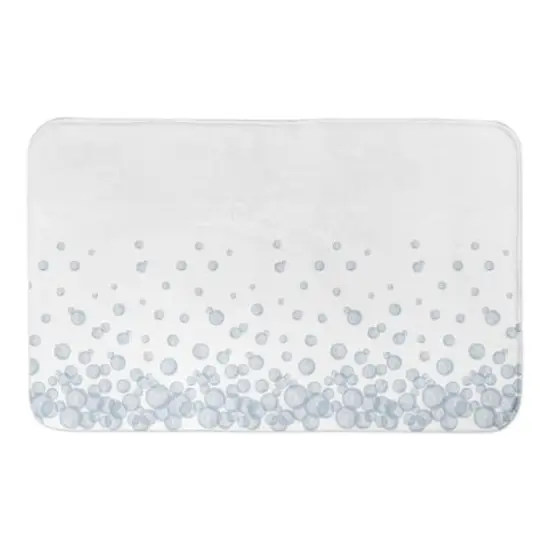 Bubbles On Bath Mat White {1}
