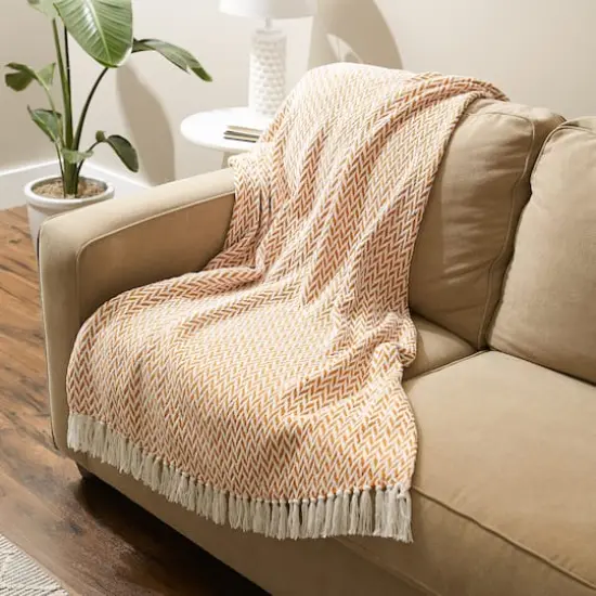 DII&reg; Zig-Zag Throw Pumpkin Spice {6}