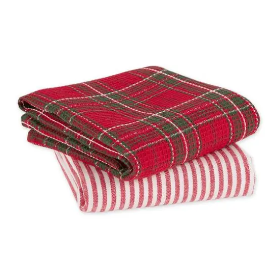 DII&reg; Vintage Tartan Dishtowel Set {3}
