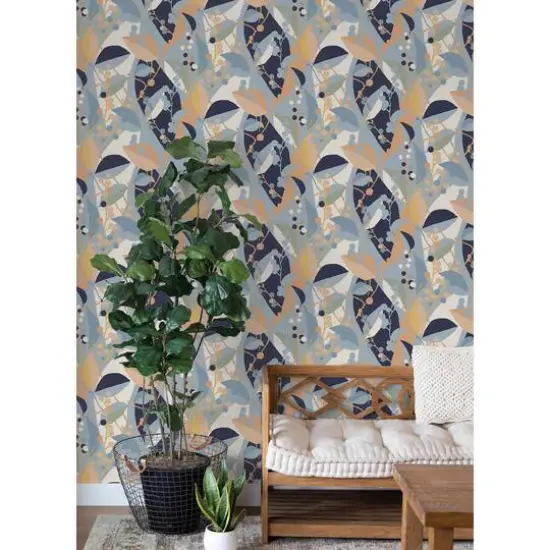 RoomMates Adelaide Peel & Stick Wallpaper Blue {5}