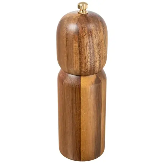 Hello Honey® Walnut Brown Modern Wood Salt and Pepper Mill {1}
