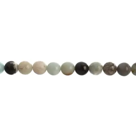 John Bead Earth's Jewels Natural Stone Round Beads, 8mm Amazonite {1}