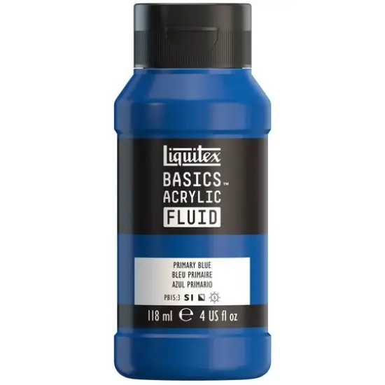 Liquitex&reg; BASICS&reg; Acrylic Fluid, 4oz. Primary Blue {1}