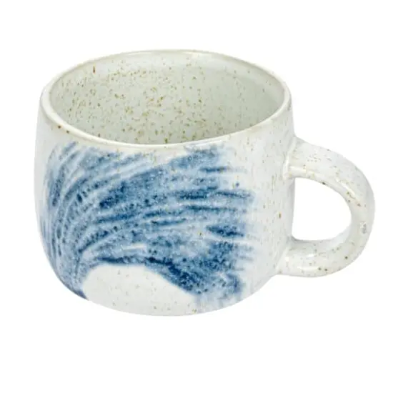 Hello Honey® 10oz. Cream & Blue Glaze Hand-Painted Stoneware Mug, 12ct. {3}
