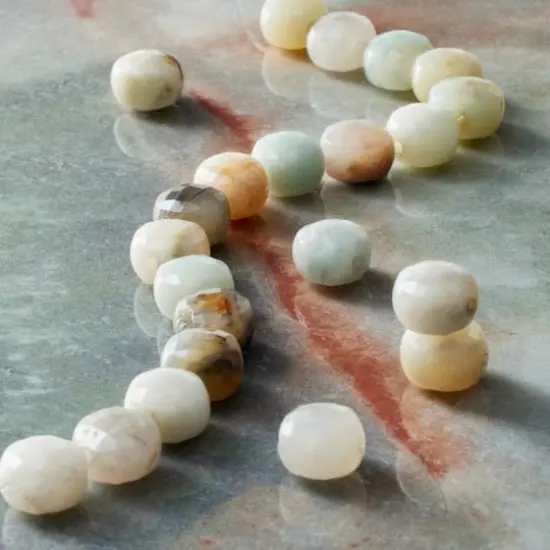 Faceted Amazonite Coin Beads, 8mm by Bead Landing&trade; {3}