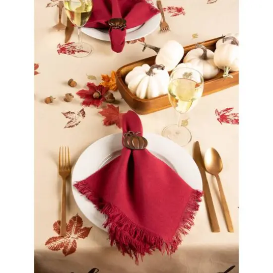 DII&reg; 120" Rustic Leaves Print Tablecloth {6}