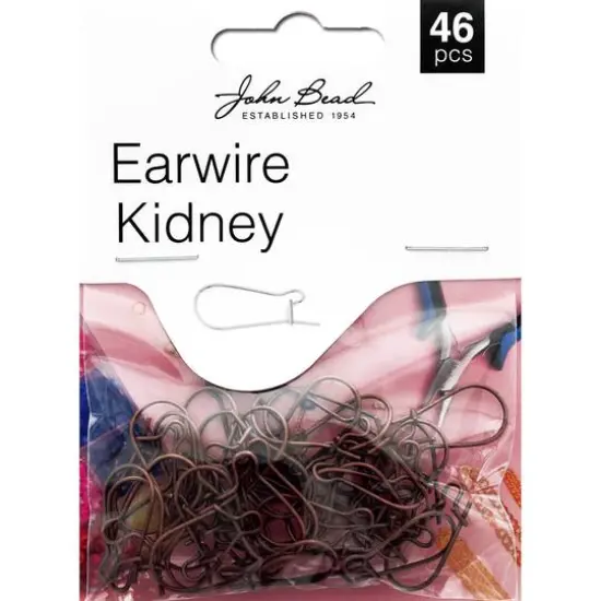 John Bead Kidney Earwires Copper {2}