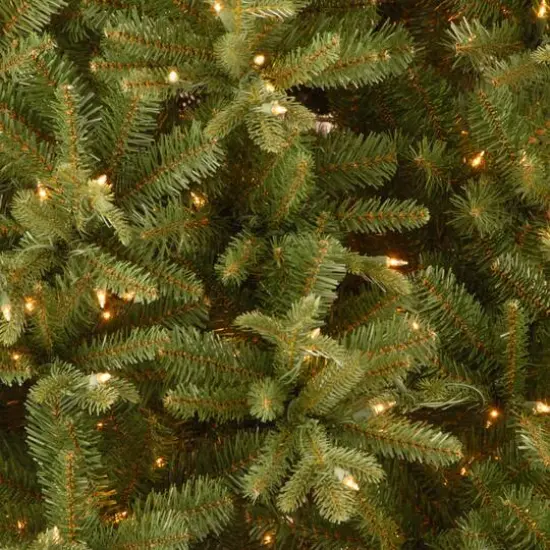 12 Ft. Pre-Lit Feel Real&reg; Tiffany Fir Slim Artificial Christmas Tree, Clear Lights {4}