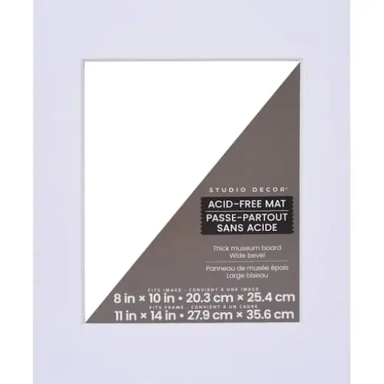 11" x 14" Mat By Studio D&eacute;cor&reg;, 8" x 10" Opening, Museum White {1}