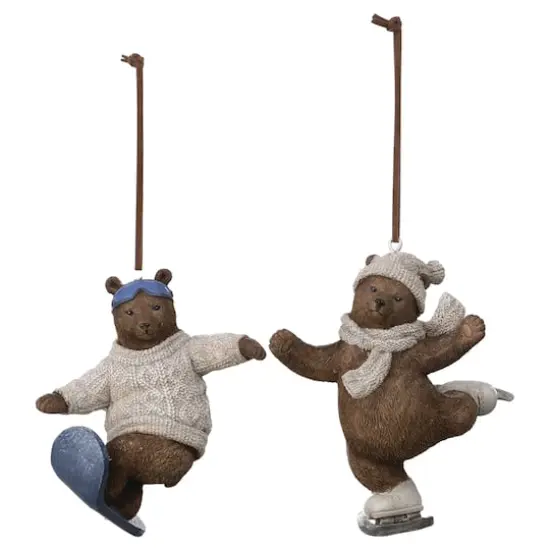 Skate & Snowboard Bear Ornament Set {3}