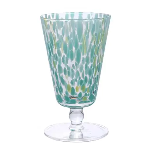 Hello Honey&reg; 5.75" Multicolor Round Stemmed Glass Drinking Glass Set {8}