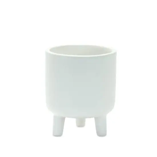 Decorative White Pot Set with Legs {4}
