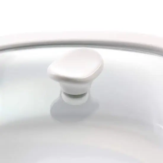Gibson Elite&reg; 1.9qt. White Ceramic Casserole with Glass Lid {6}