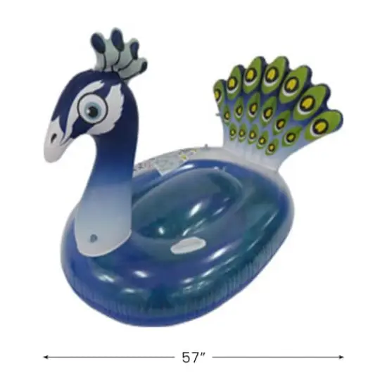 Pool Central&reg; 4.75ft. Purple Inflatable Peacock Swimming Pool Float {4}