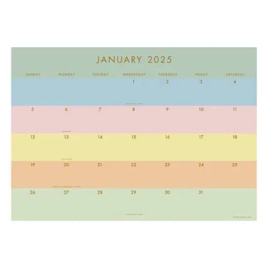 TF Publishing Medium 2025 Super Stripe Monthly Blotter Desk Pad Calendar {1}